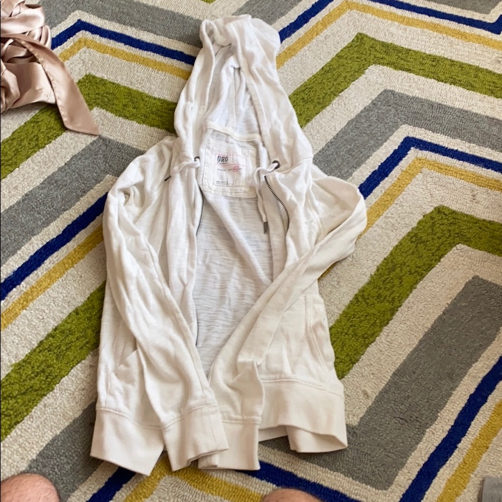 White lightweight hoodie/jacket from Garage